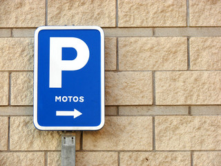sign and the index of parking