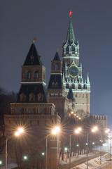 Fototapeta premium Russia. Moscow, red square, wall and tower.