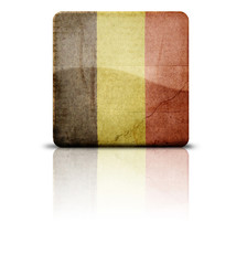 Grunge style flag of Belgium