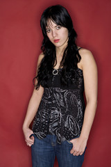 Beautifull Girl with long dark hair