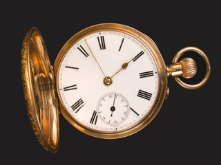 Gold pocket watch