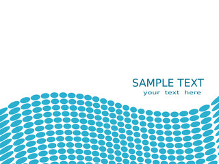 Naklejka premium Vector background with blue circles forming a wave.