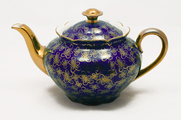 green antigue teapot