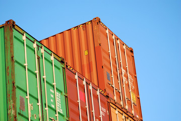 Containers in various colors