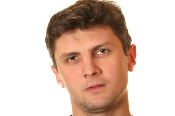 Fototapeta premium The man. White isolated.