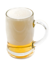 Beer mug isolated over white
