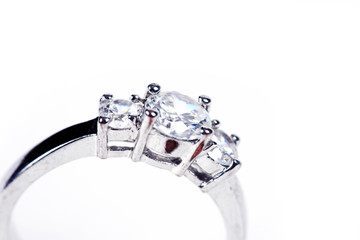 Wedding Ring or Engagement Ring on white