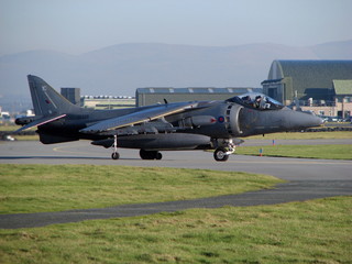 Fototapeta na wymiar Samoloty RAF Harrier
