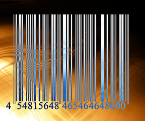 Barcode on a dark background