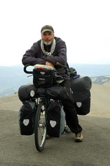 Fully loaded Cyclist - Mont Ventoux