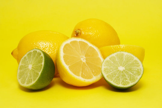fresh lemon and lime