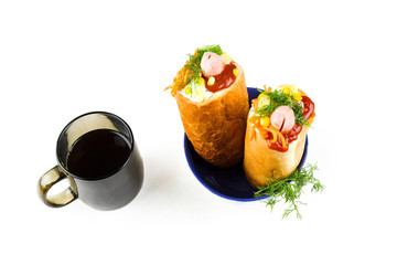 food for breakfast on the white table