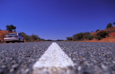 on the road