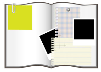 copybook and other copyspace vector illustrations