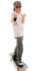 Fototapeta premium Girl on a skateboard