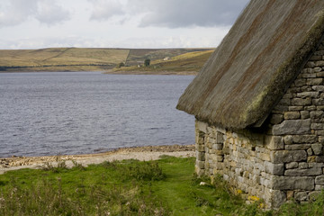 building views of Grimwith reservoir.