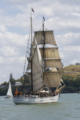 Obraz na płótnie Canvas Tall Ship - Brigantine Stern On