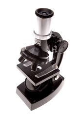 Microscope isolated over white background