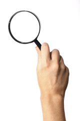 view magnifier hand take in fingers
