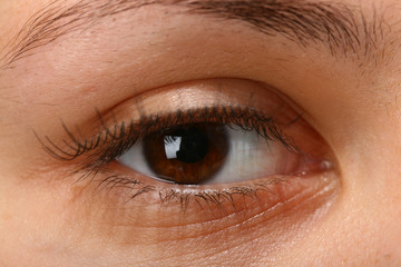 Obraz premium girl eye look around for find something