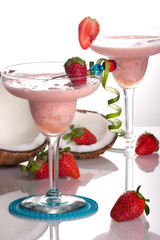 Strawberry Colada cocktails. 