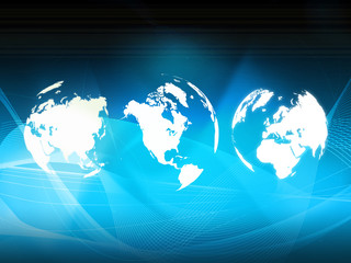 world map technology-style