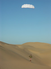 Fototapeta na wymiar cerf-volant dans les dunes