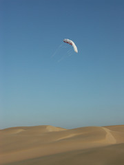 cerf-volant au-dessus des dunes