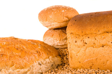 Loaves, Rolls and Wheat Grains