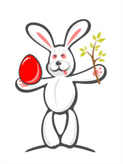 rabbit and easter egg