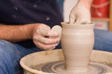 hands of working man