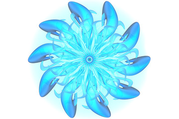 Obraz premium Blue Ice Flower