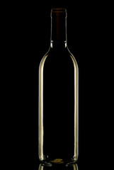 White wine bottle silhouette.