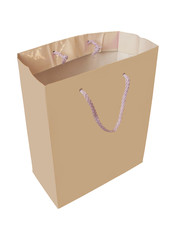 Paper bag for buying. Ideal for adding company logos or slogans