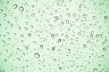 Green rain drops