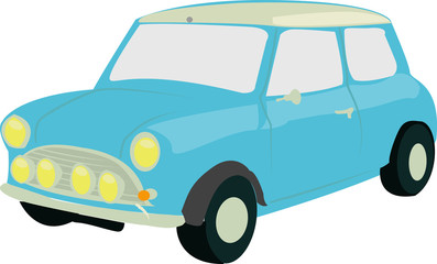 2 cv voiturette bleue