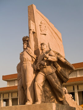 Workers Statue at Tiananmen square in Beijing, China
