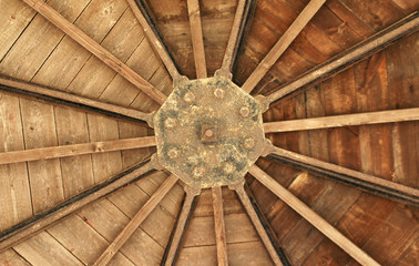 interior wooden roof beam abstract