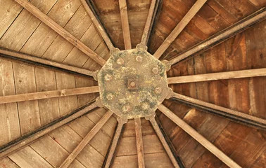 Foto auf Acrylglas interior wooden roof beam abstract © Steve Mann