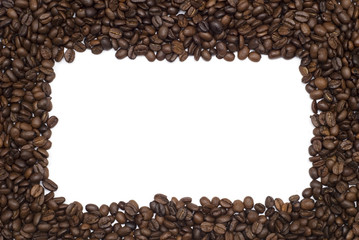 coffee frame isolated over white background