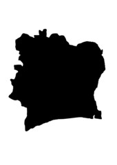 vector map of cote d'ivoire