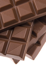 chocolate isolated on the white background. dessert
