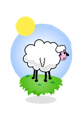 Illustration of funky sheep.