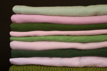 Stacked pile of clothes