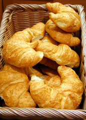 Basket of croissants