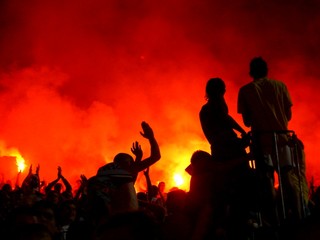 Fototapeta premium Supporters marseillais