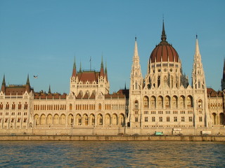 Fototapeta na wymiar Budapest Parliament is the third largest parliament in the world