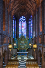 Fototapeta na wymiar Lady Chapel inside Liverpool Cathedral, Liverpool, England