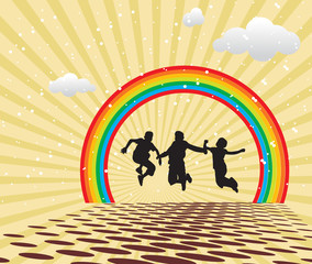 rainbow back ground