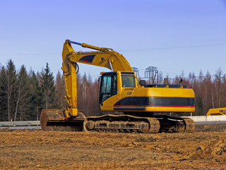 Bagger auf der Baustelle